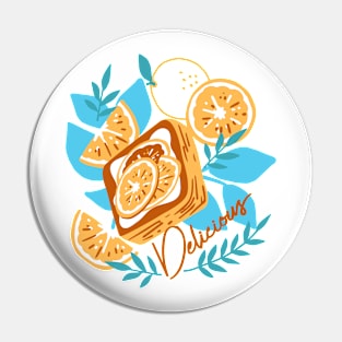 Delicious Citrus Pastry Dessert Pin