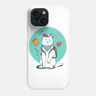 cat back to school Phone Case