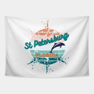 St Petersburg Florida Exploding Retro Vintage Sunset T-Shirt Tapestry