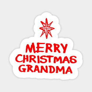 Merry Christmas Grandma R Magnet