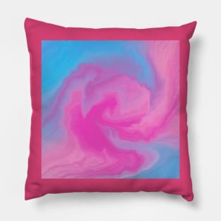 Cotton Candy Swirl Abstract Pillow