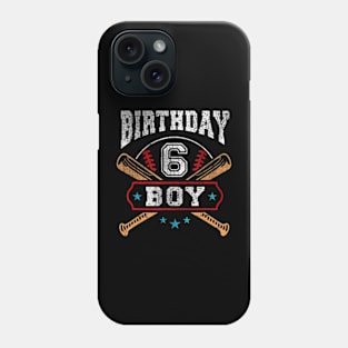 Kids 6 Years Old Boy 6Th Birthday Phone Case