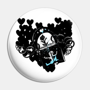 Lock Hearth(Black) Secret of Love Pin