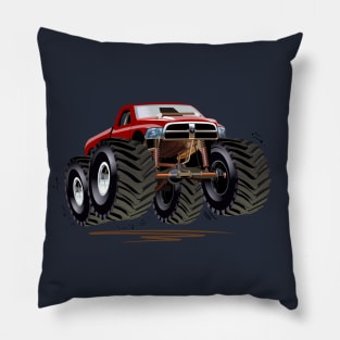 Cartoon Monster Truck Pillow