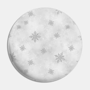 Silver Snowflakes Christmas Pattern Pin