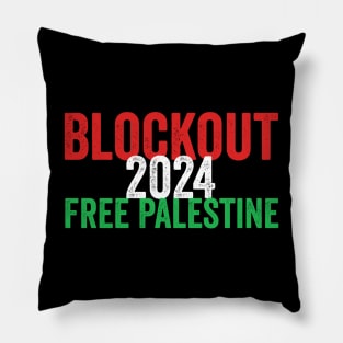 Blockout 2024 free Palestine Pillow