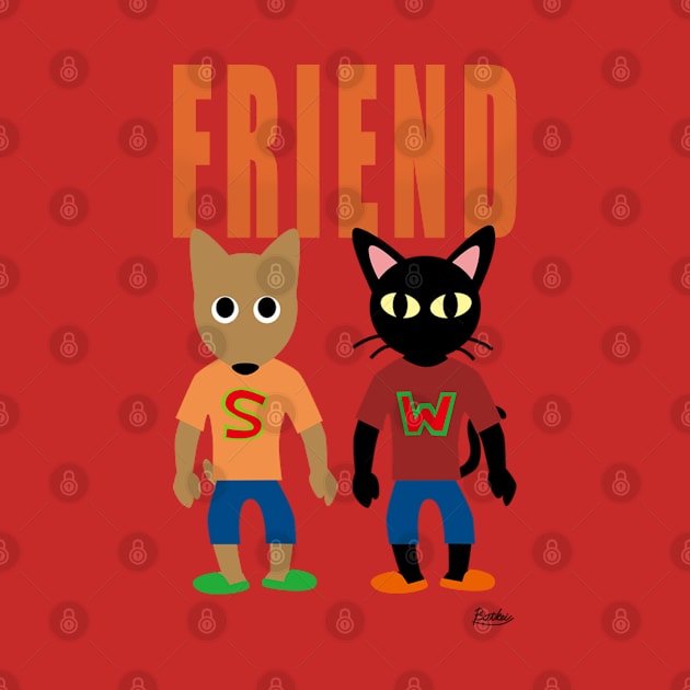 Friend Cat and Dog by BATKEI