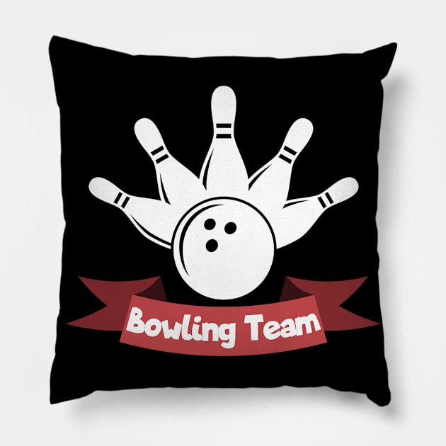 Bowling team Pillow by maxcode