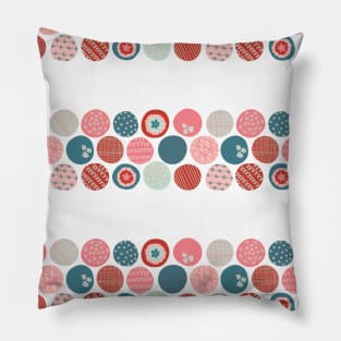 Doodle Circle Stripes Pillow