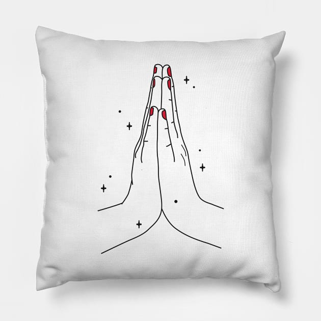 Peace Hands Pillow by mathcarl