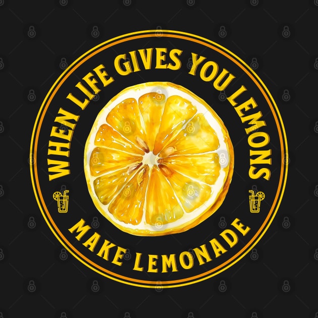 When life gives you lemons make lemonade, citrus design for the summer by OurCCDesign