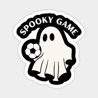 Spooky game, ghost playing footbal/soccer. Halloween Magnet