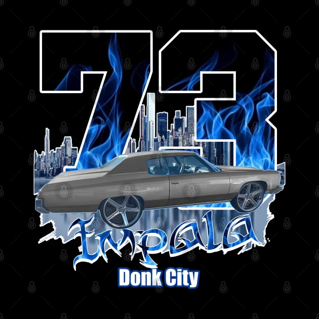 73 Impala Blue Flames Donk City by Black Ice Design