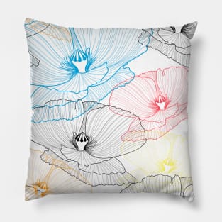 Poppy flowers Pillow