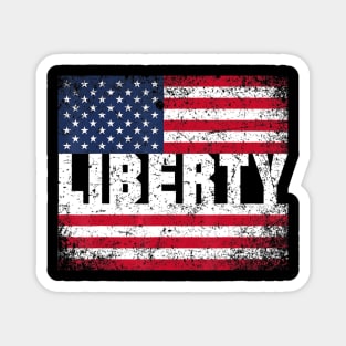 Liberty Vintage American Flag Patriotic 4th of July Magnet