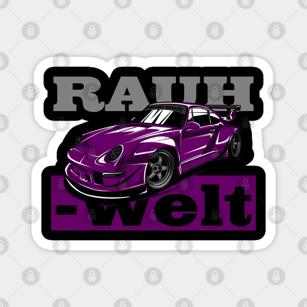 Rauh Welt Begriff Purple Magnet by aredie19