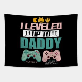 I Leveled Up To Daddy 2024 Soon To Be Dad Fathers Day Tapestry