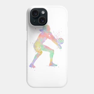 Girl Volleyball Libero Player Watercolor Sport Gift Phone Case