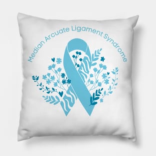 Median Arcuate Ligament Syndrome Floral Ribbon Pillow