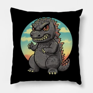 Godzilla vintage Pillow