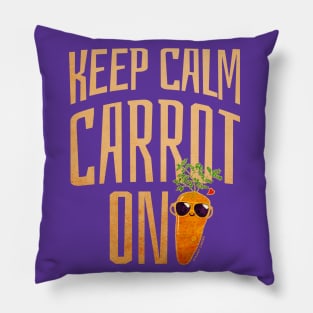 Keep Calm Carrot On Pillow
