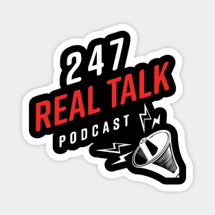 247 Real Talk logo white Magnet