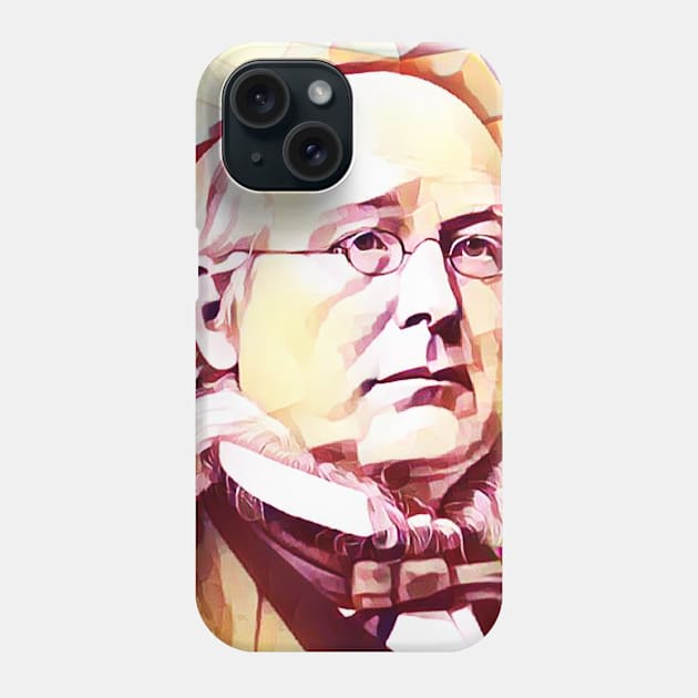 Horace Greeley Pink Portrait | Horace Greeley Artwork 13 Phone Case by JustLit