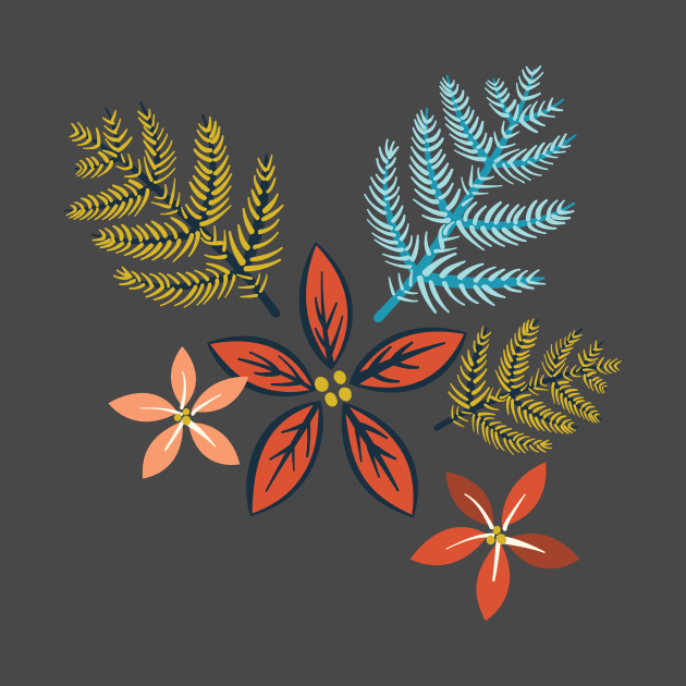 Cute Pine & Poinsettia by SWON Design