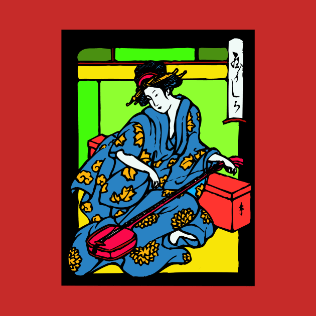 Geisha No. 1 (Colored) by LefTEE Designs