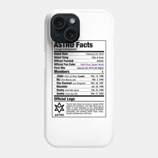 ASTRO Nutritional Facts Phone Case