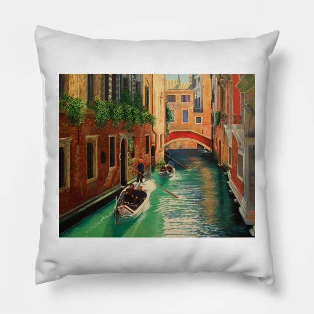 Venetian Gondoliers Pillow by terryhuey