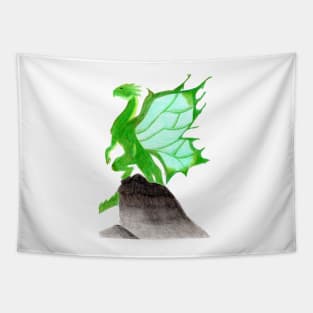 Standing Proud over my Entire Kingdom- Dragon White Tapestry