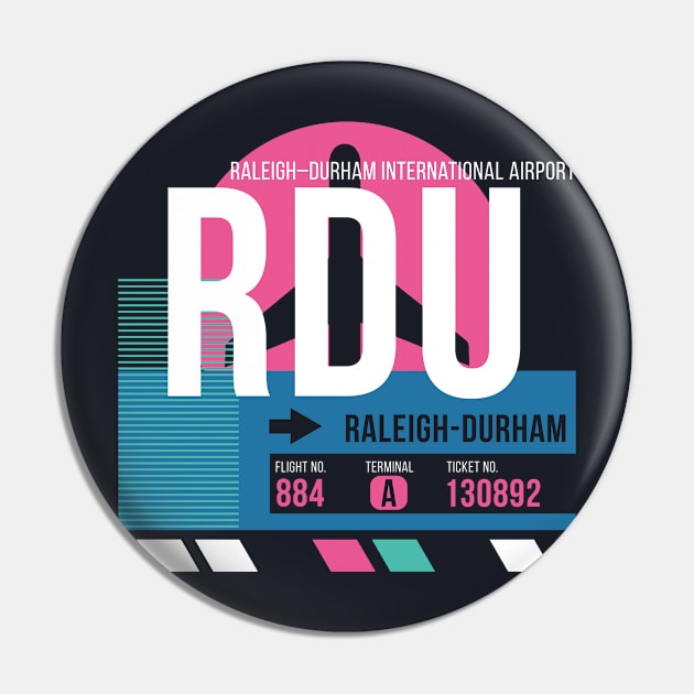 Raleigh-Durham (RDU) Airport // Sunset Baggage Tag Pin by Now Boarding