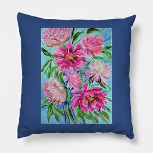 Magenta Watercolor Painting Pillow