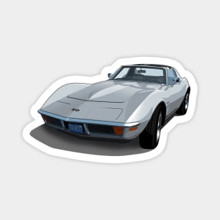 1970 Corvette Stingray in Cortez Silver Magnet