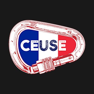 Ceuse France Rock Climbing Carabiner T-Shirt