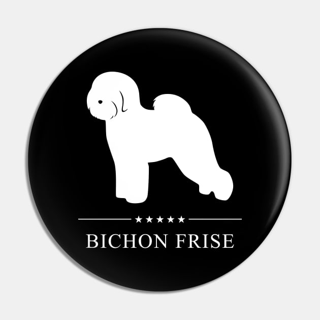 Bichon Frise Dog White Silhouette Pin by millersye