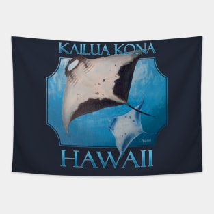 Kailua Kona Hawaii Manta Rays Sea Rays Ocean Tapestry