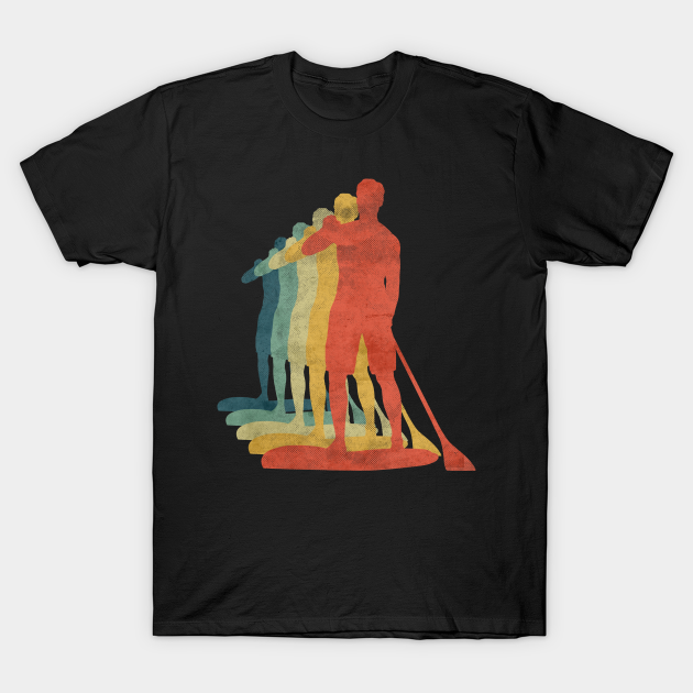 Discover Paddle Board Guy Retro Vintage Color - Paddle - T-Shirt