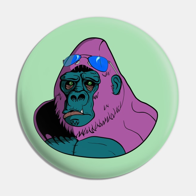 Summer Gorilla Pin by jagabeic