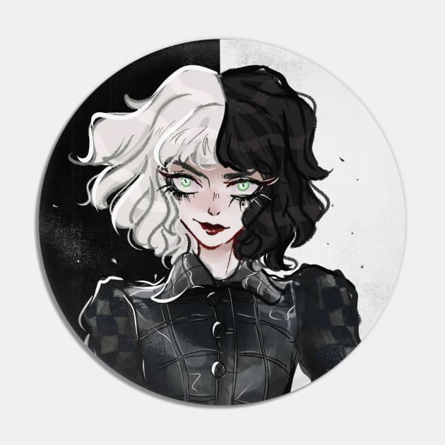 Black & White Pin by Quiet.Sylph