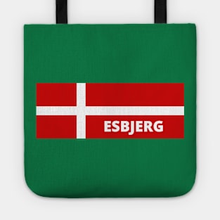 Esbjerg Denmark in Danish Flag Tote