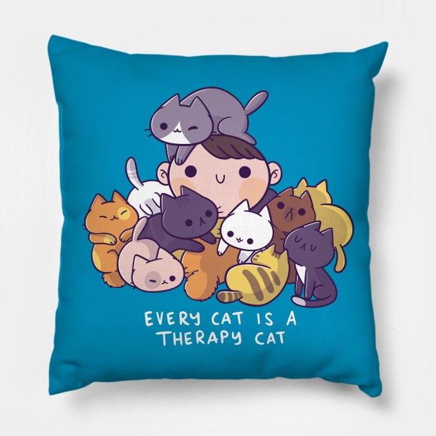 Therapy Cat Pillow by TaylorRoss1