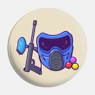 Paintball Cartoon Pin