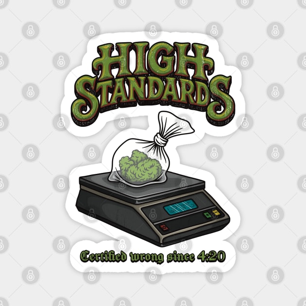 High Standards – Skater’s Green Dream Magnet by Wrongteeshirt