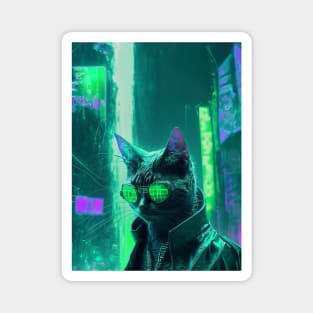 🐈 kitty from the matrix Magnet