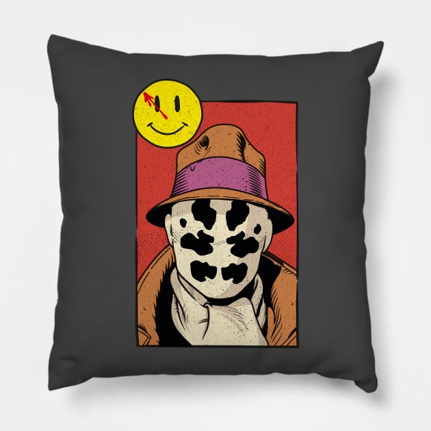 watchmen - rorschach Pillow by Playground