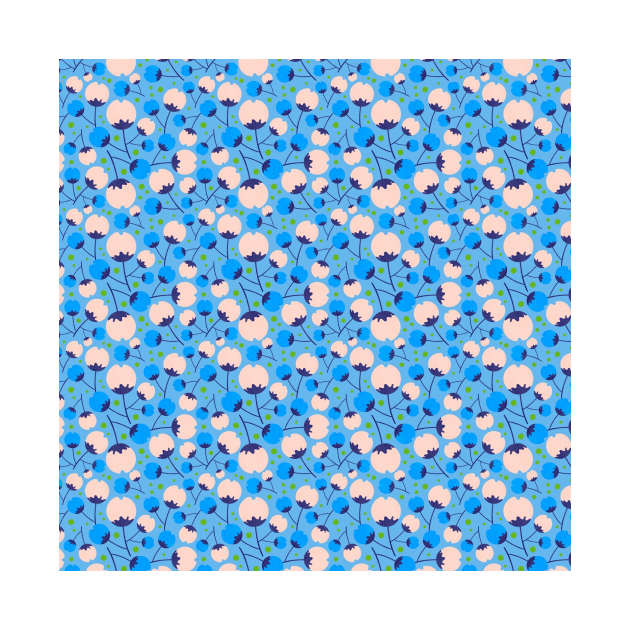 Blue Floral Pattern by FloralPatterns