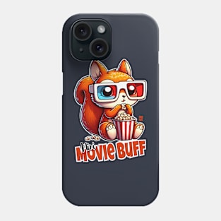 Mini Movie Buff Graphic Tee for Kids | Cartoon Squirrel Dark Phone Case