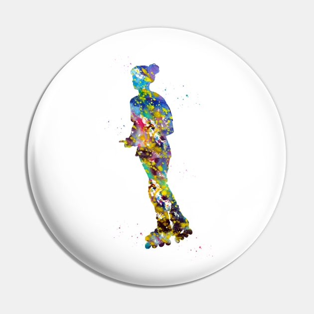 Roller skating girl Pin by erzebeth